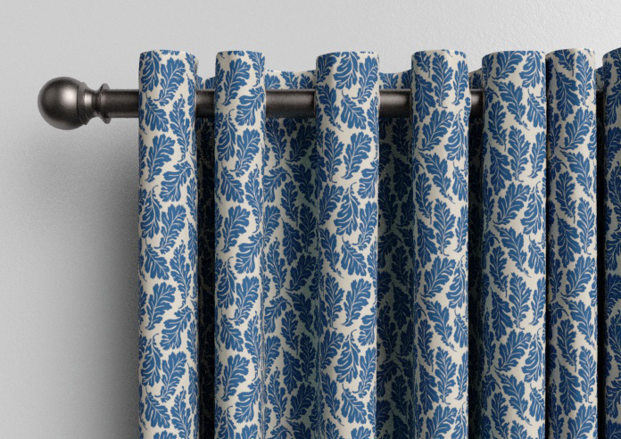 Land & Shore Oak Leaf, Blue - Made to Measure Curtains - Image 12